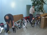Unpacking the bikes